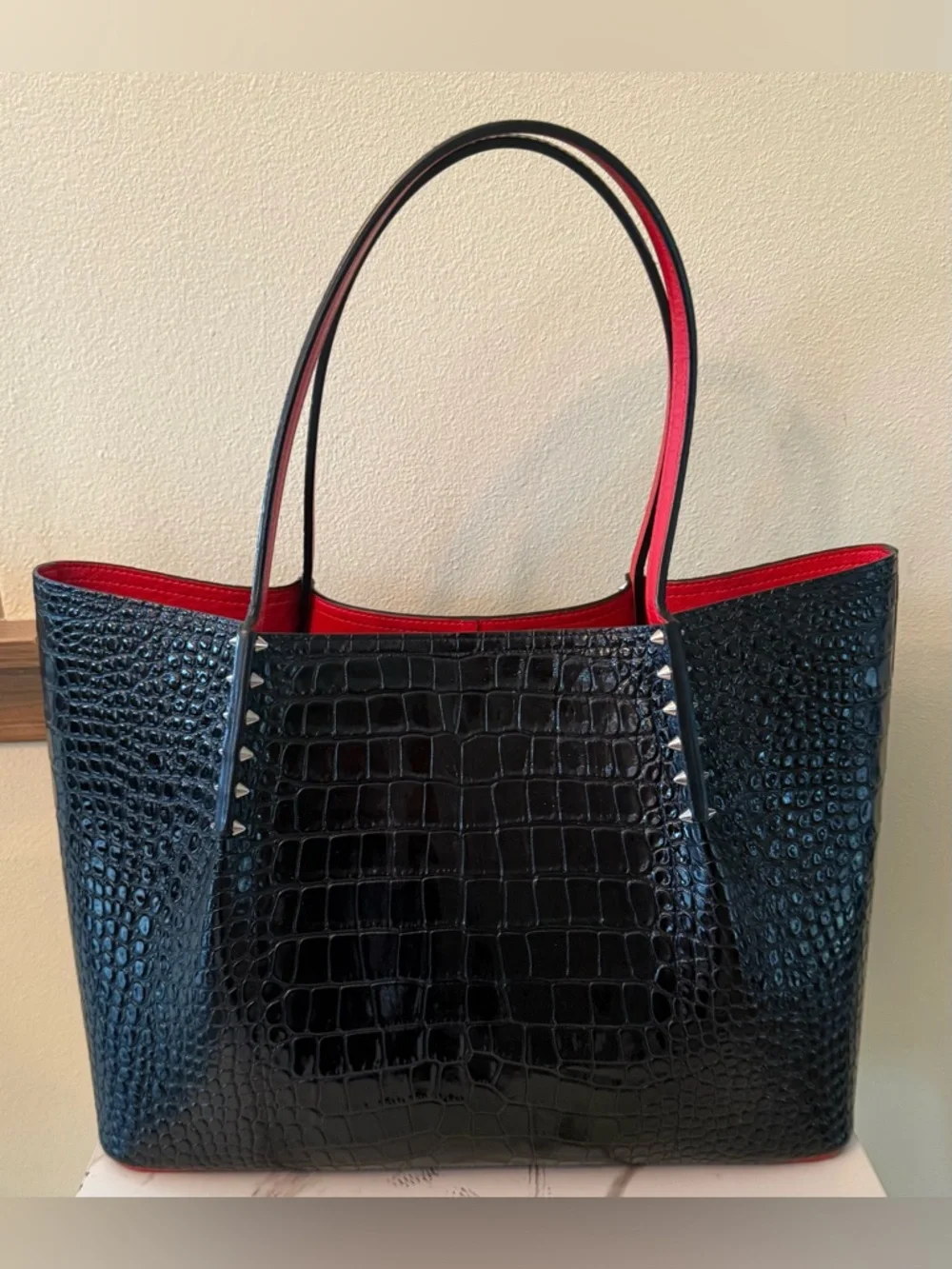 Christian Louboutin Large Black Patent Cabarock Tote, Very good condition - Picture 2 of 16